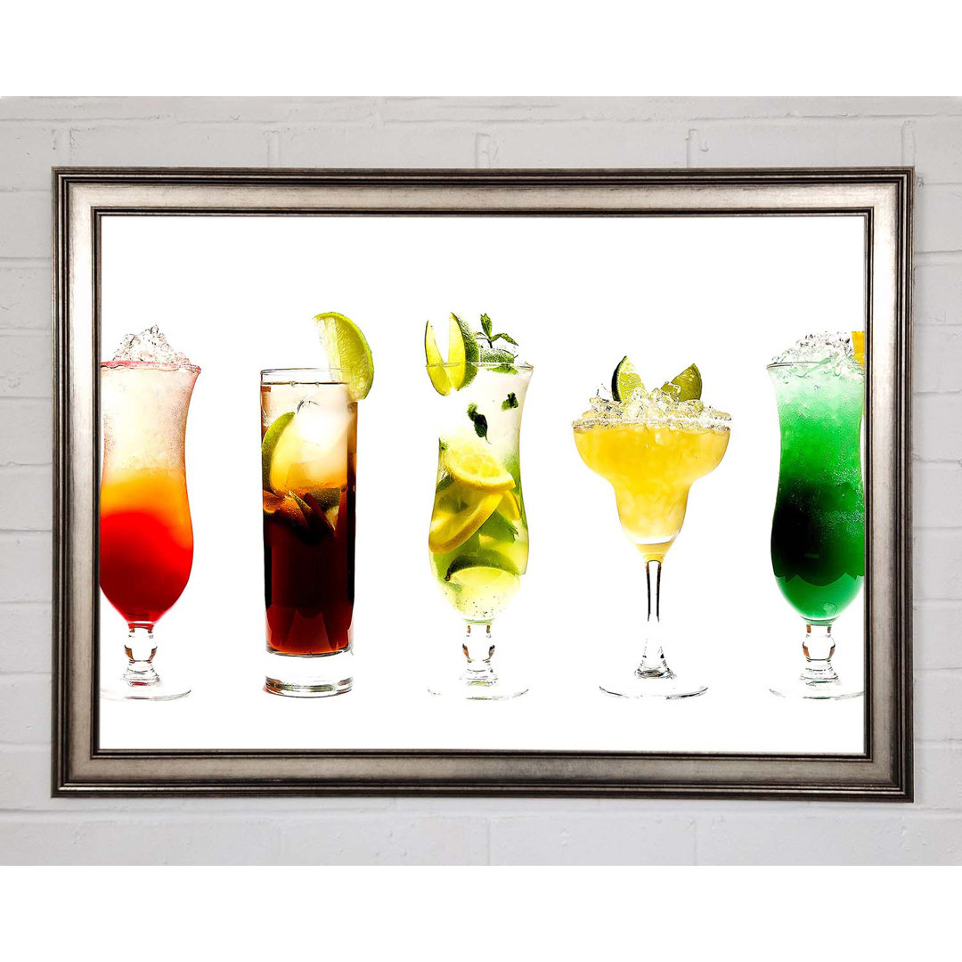 Cocktails für die Damen - Einzelne Bilderrahmen Kunstdrucke