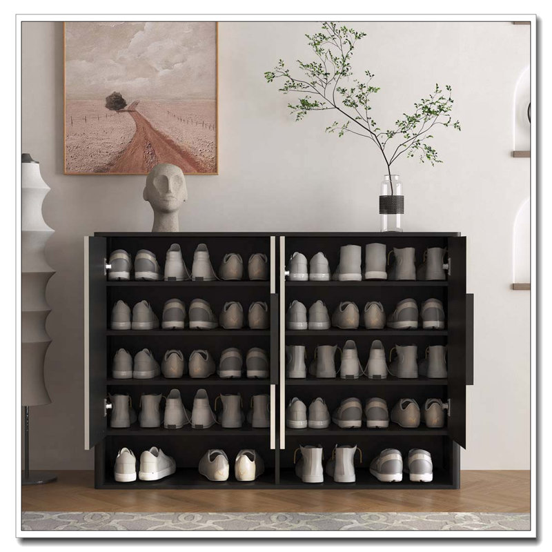 Grande armoire à chaussures moderne avec tablettes réglables