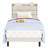 Modern Style Fabric Upholstered Bed XL Twin Size, Platform Bookshelf Bed With Power Outlets-760230441