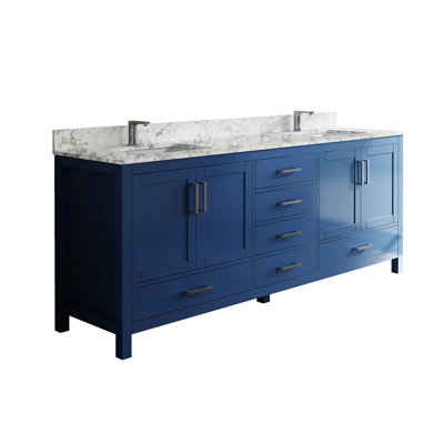 Meuble-lavabo moderne 83 po avec lavabo double 83 po