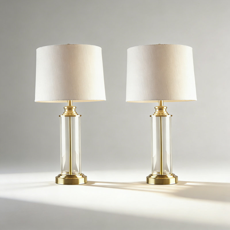 Ensemble de 2 lampes de table Clarity, Doré