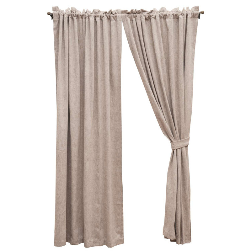 Wooded River Drape Panel Set, Gray