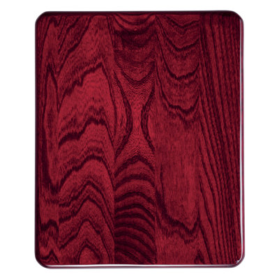 Commemorative III Traditional Blank Award Plaque, High-Gloss Hardwood Case with Polished Brass Mounting Leg