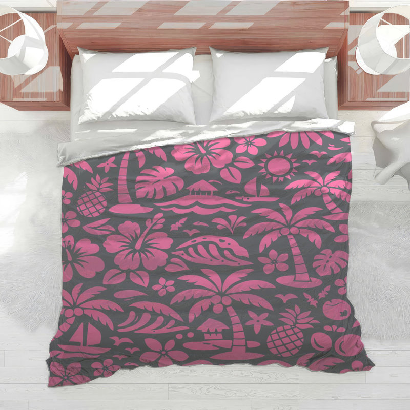 Tropical Floral Pattern Comforter, Twin Extra Long
