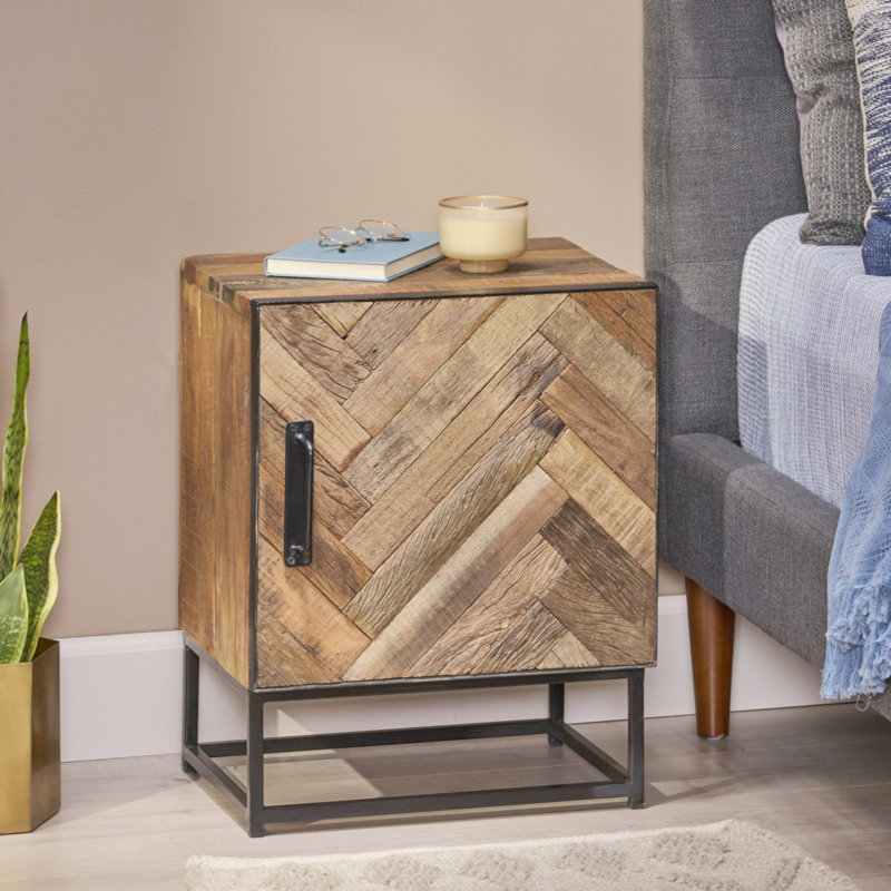 Table de chevet beige