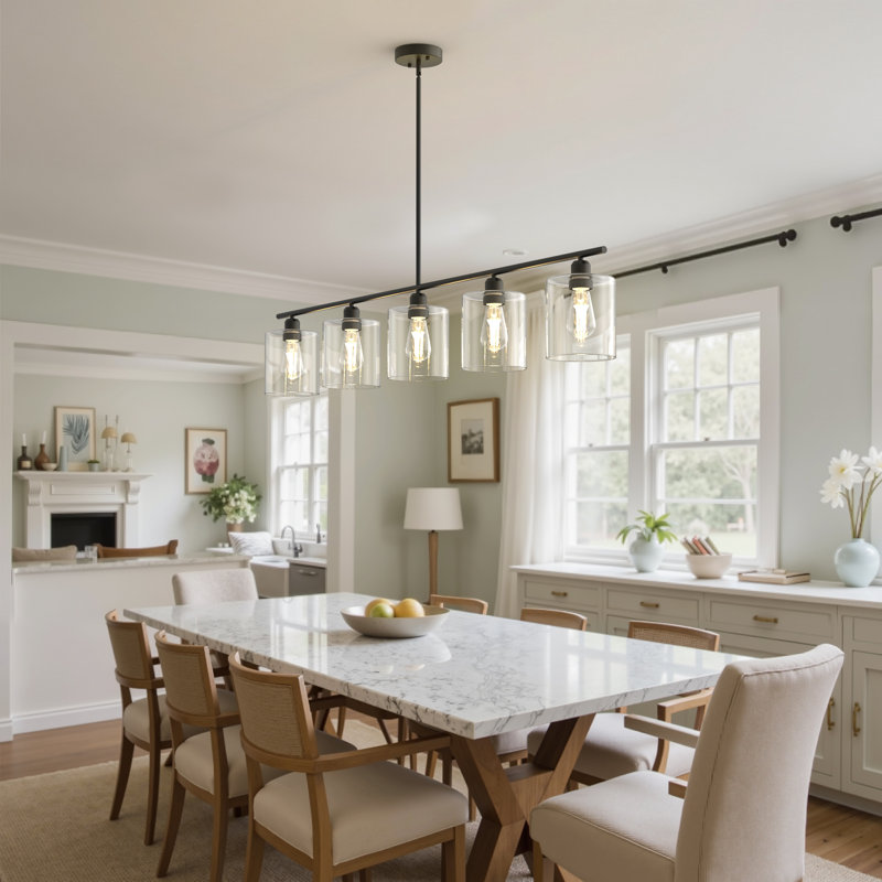 5 - Light Pendant Light with Glass Shade