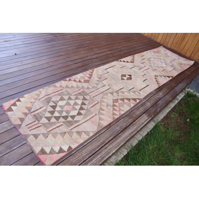 Tapis turc kilim tissé à la main avec des couleurs douces de style bohémien pour la décoration de l'entrée