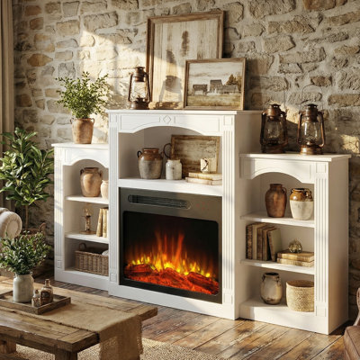 Electronic Fireplace With TV Stand