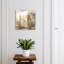 Key box, Opens to the left, 30x30x5, Black, Tropical jungle in beige shades, 