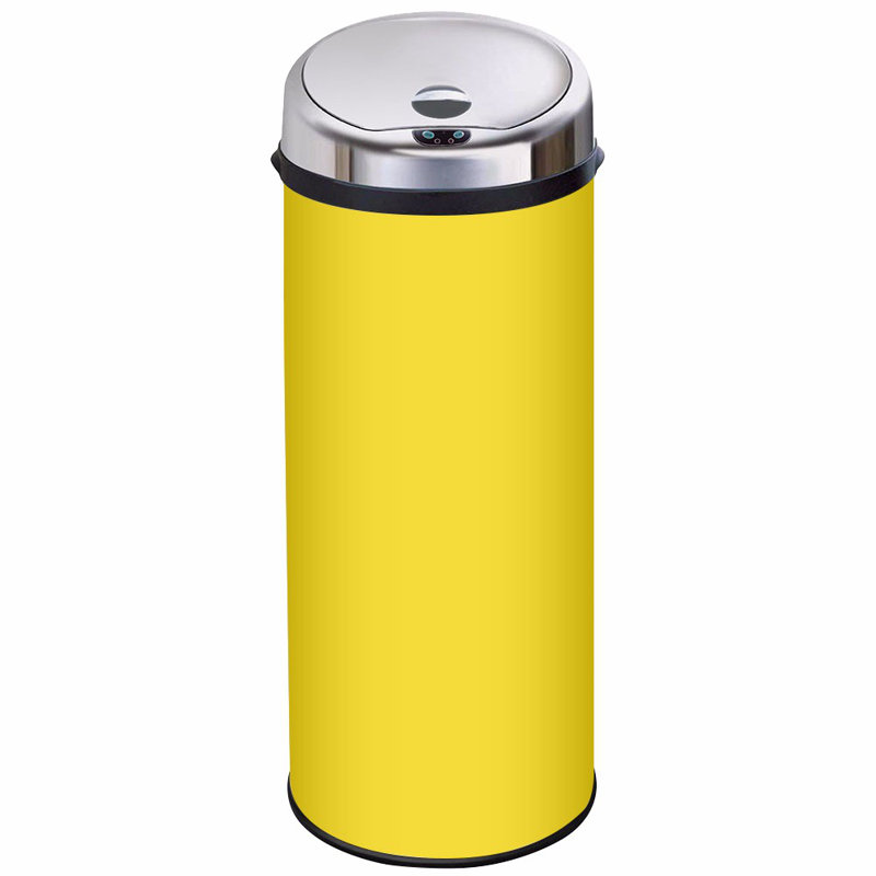 Ladson Steel Motion Sensor Kitchen Trash Can, 50L, Yellow