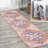 Ville Ornate Medallion Machine-Washable Terracotta/Navy Rug-978658731