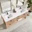 Meuble-lavabo double 72 po avec plateau en pierre composite Chace-1381824304