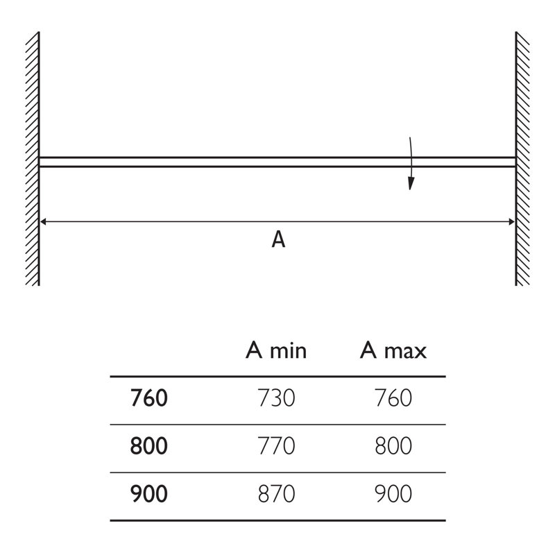 Worcester 760mm W x 1850mm H Pivot Semi-Frameless Shower Door with Clear Glass, Right-handed