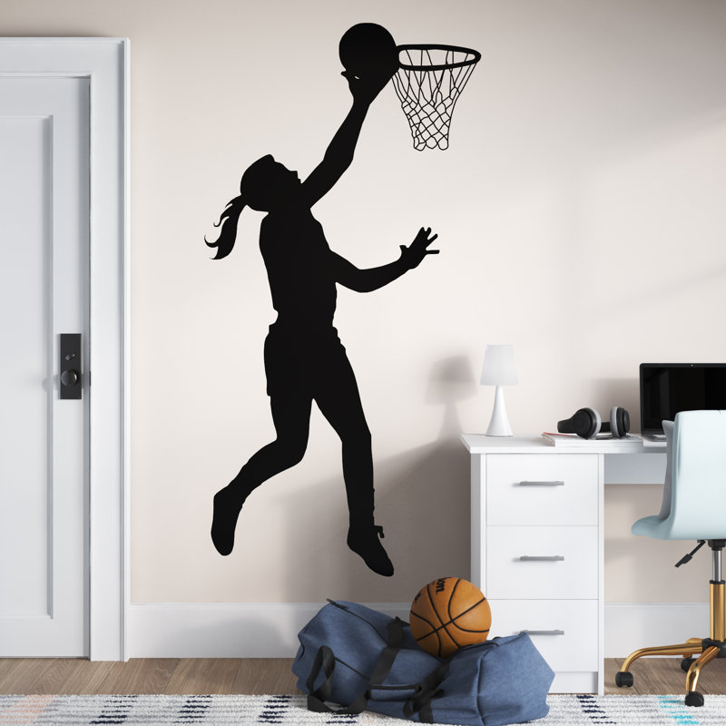 Adhésif décoratif basketball, Bleu sarcelle