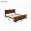 Grand lit plateforme en bois massif avec banc de rangement et 2 grands tiroirs-725613062