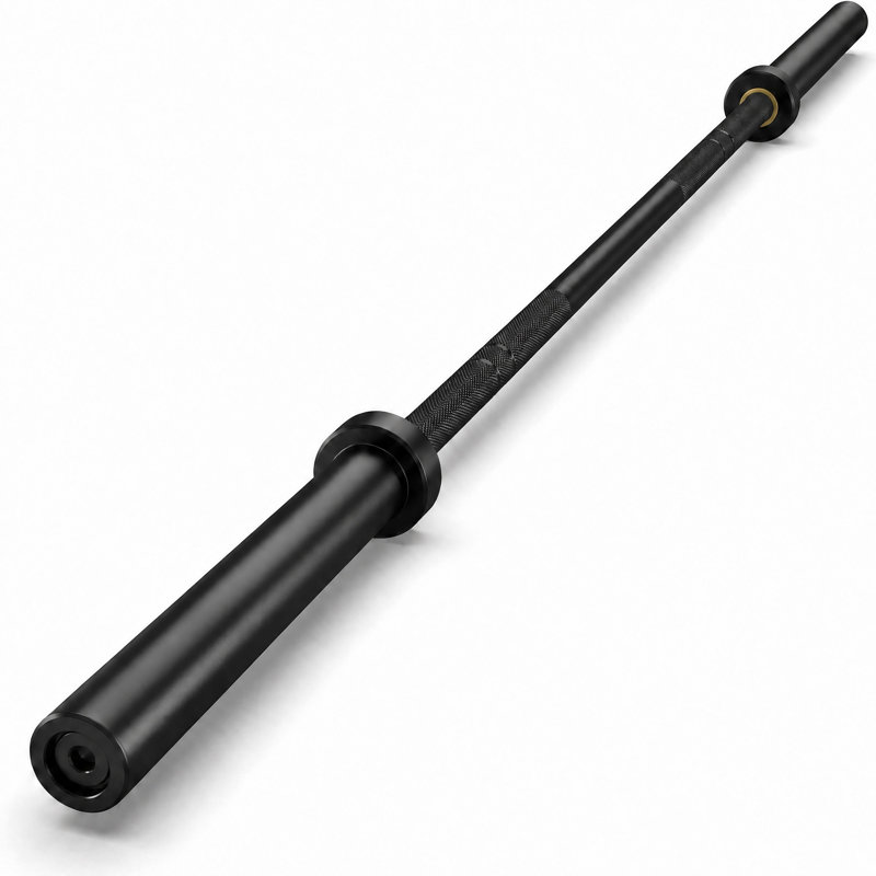7ft International Games Barbell Bar - 1000 lb Capacity Powerlifting Weightlifting Bar for Home Gym - 2in Sleeves - Squat Deadlift Bench Press Overhead Press - Color: Black