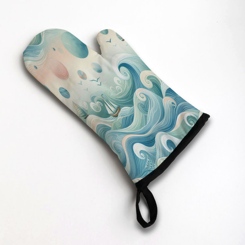Molleton en coton Oceanic Calm Waves