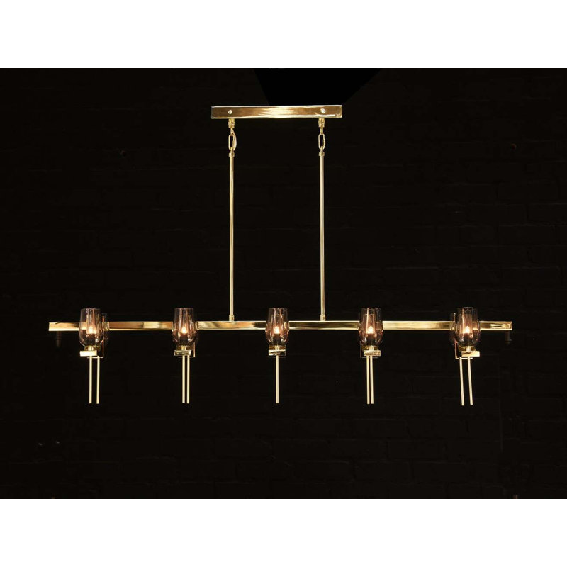 Tenon 10 - Light Pendant, Polished Brass, Crystal