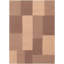 Tapis de zone brun/brun clair touffeté à la main collage Houk