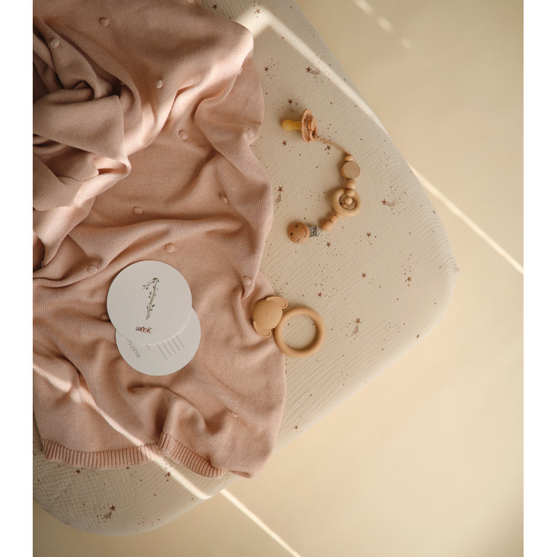 Extra Soft Muslin Crib Sheet, Falling Stars