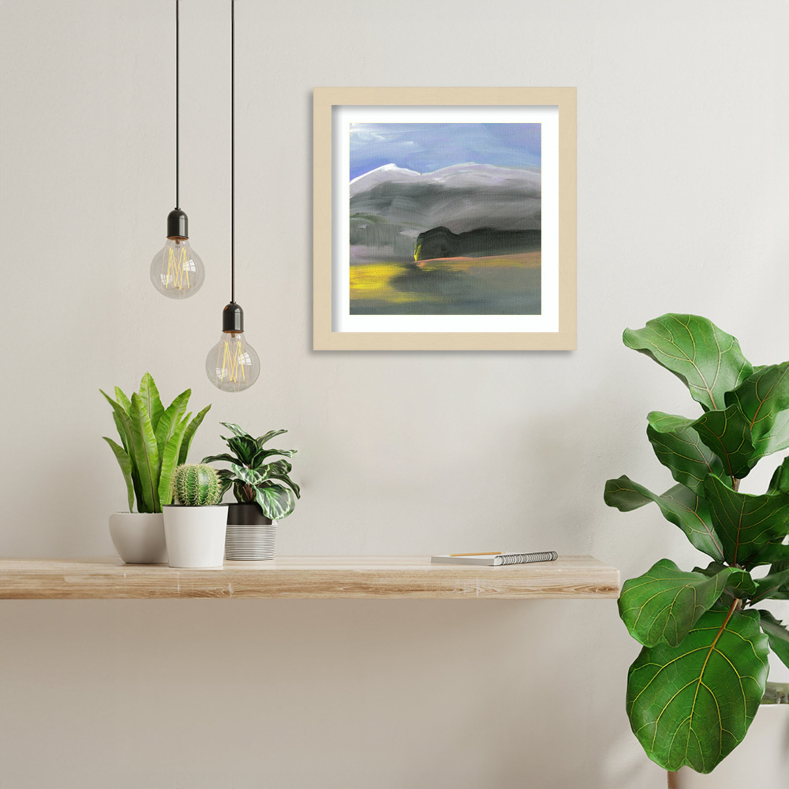 Before A Shift by Karen Suderman Wood Framed Wall Art Print, Brown, 13" H x 13" W