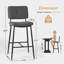 Tabouret de bar en cuir de polyuréthane rembourré Chelsei-54381258-54301019