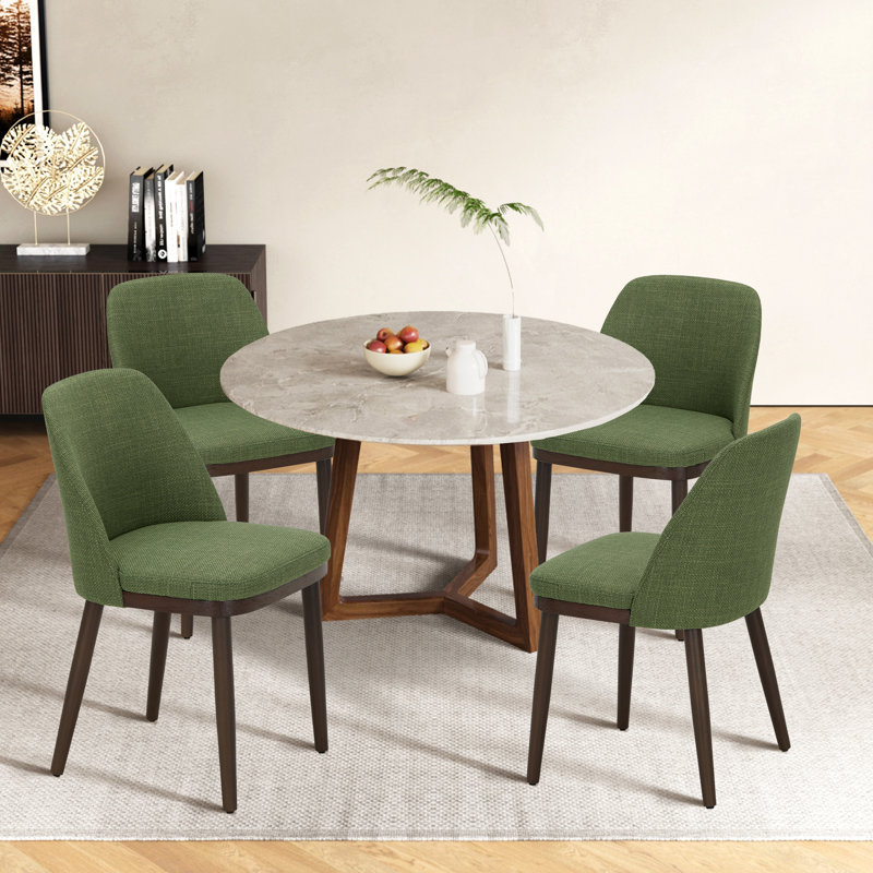 Nihith 47.2cm H Fabric Upholstered Side Chair, Green