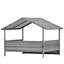 Lit pour animal de compagnie, mobilier de patio avec auvent, structure en métal, pe de haute qualité, coussin confortable de 2 pouces, surélevé pour garder au sec, convient pour la piscine et les tubes intérieurs pour éviter la saleté