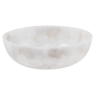 Belfry Bathroom Bonnie 400mm White Stone Circular Countertop Basin Bathroom Sink