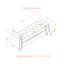 Banc de chambre 64,5 "en velours avec rangement divisé - Chaise longue noire