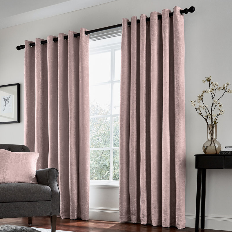 Roma Eyelet Room Darkening Curtains, 228cm Width x 228cm Drop, Navy