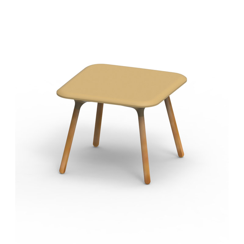 Pal Plastic Side Table, Ecru, Brown