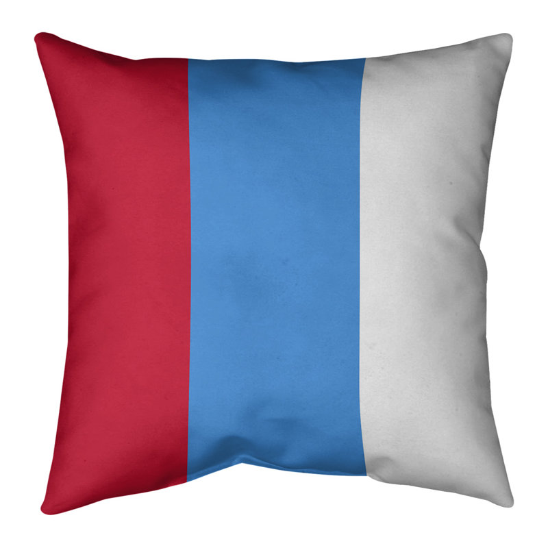  Coussin Football, 18 po x 18 po, Bleu, Faux lin