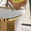 Table basse circulaire en acier inoxydable