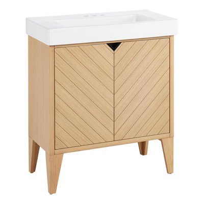 30" Fircrest Single Bathroom Vanity with Integral Sink