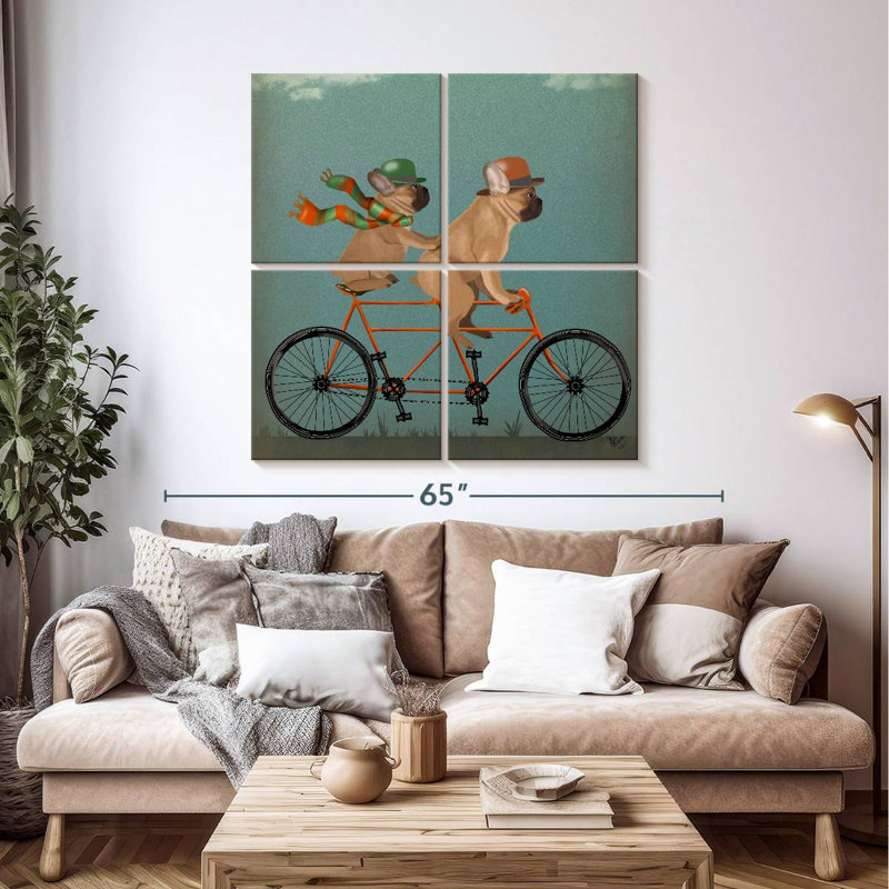 Bouledogue français tandem Brampt, H 45 po x l 45 po