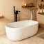 Baignoire indépendante en résine 47 po avec drain escamotable, 47 po, conception moderne pour petits foyers-120330777