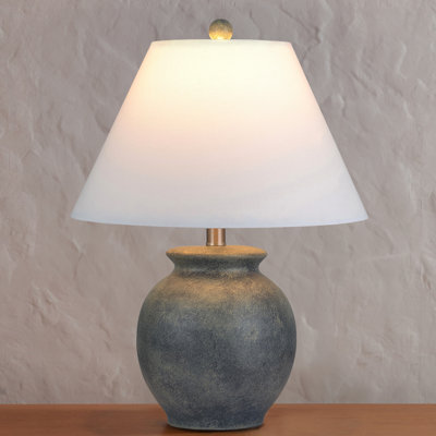 Usmaan 21" High Distressed Ceramic Table Lamp