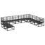 Vidaxl Garden Sofa Set With Cushion 10 Pcs Black Aluminium