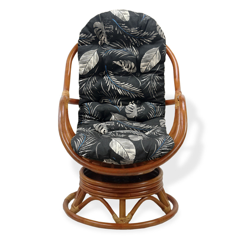 Chaise berçante Anairis, Bois médium, Black Leaf