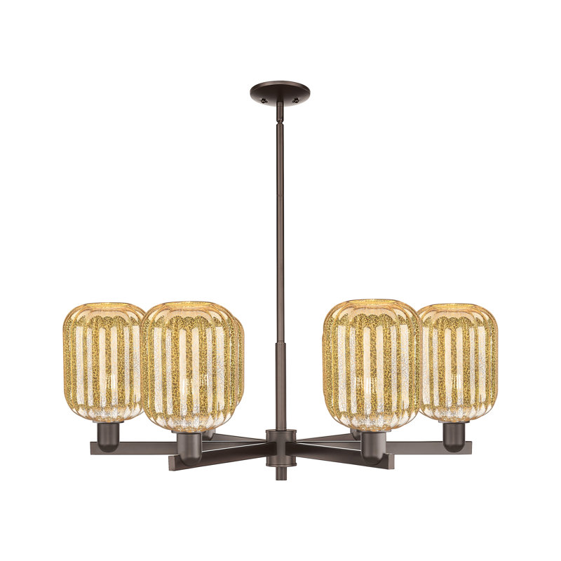 Hailsham - Lustre suspendu 6 lumières, Mercure, Bronze frotté à l'huile