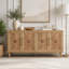 Grande armoire de rangement sculptée à porte fleurie avec poignée en métal-728798201