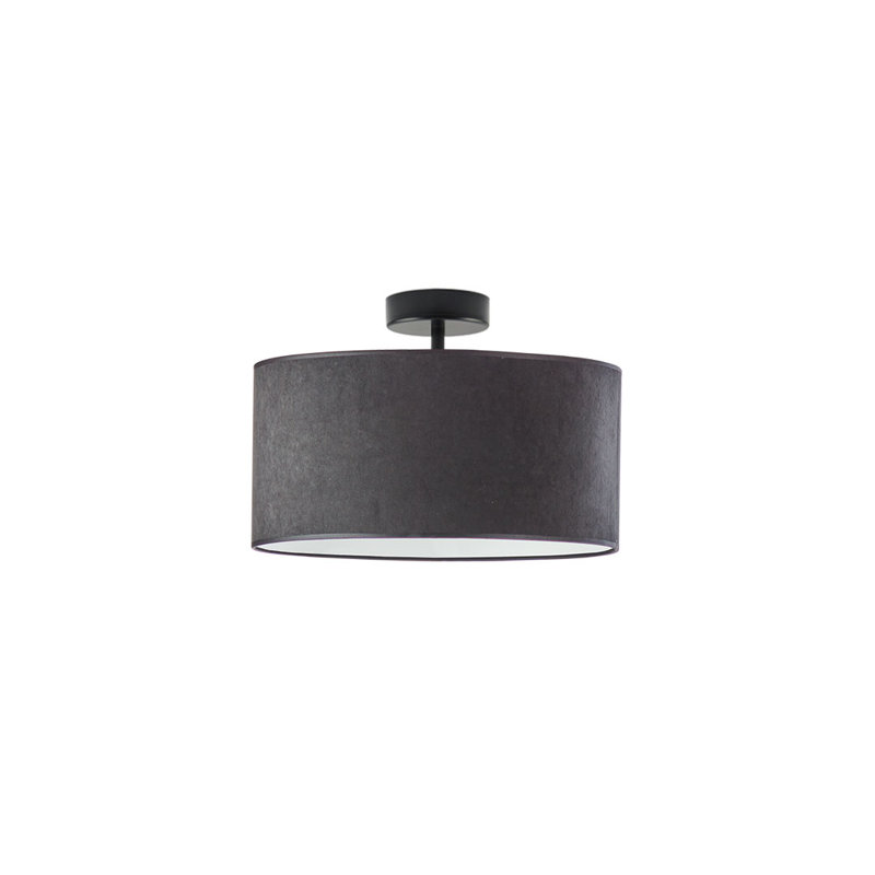 Vannatter Semi Flush Mount, Black, Black
