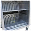 Chariot de charge mobile à 35 appareils avec armoire verrouillable pour tablettes et ordinateurs portables - Station de charge sécurisée pour les salles de classe, les bureaux et les bibliothèques - Fabrication en métal argenté
