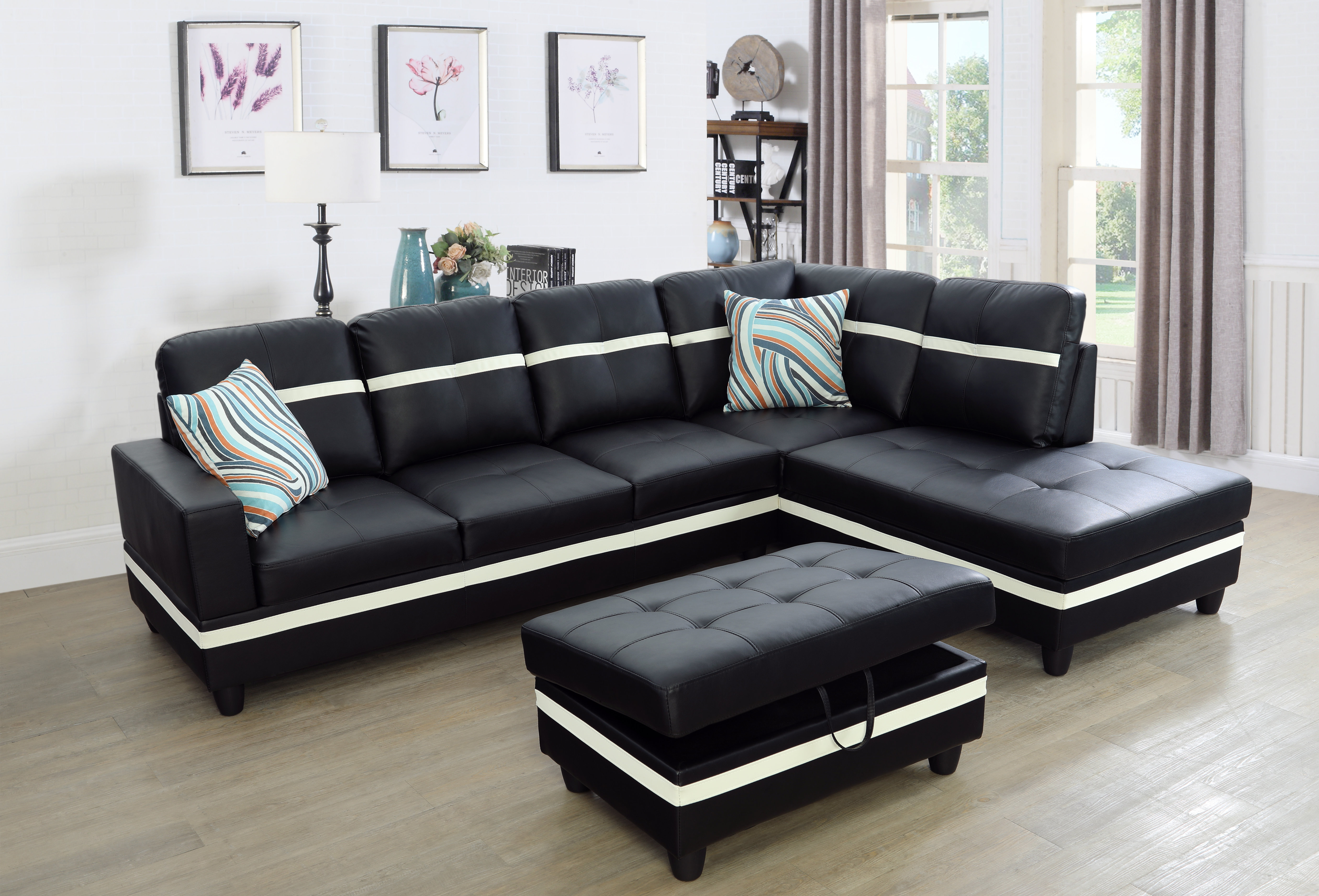 simple leather sofa set