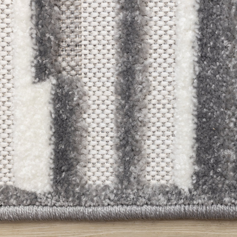 Tapis gris Martaveous, Rectangle 5 pi 3 po x 7 pi 7 po
