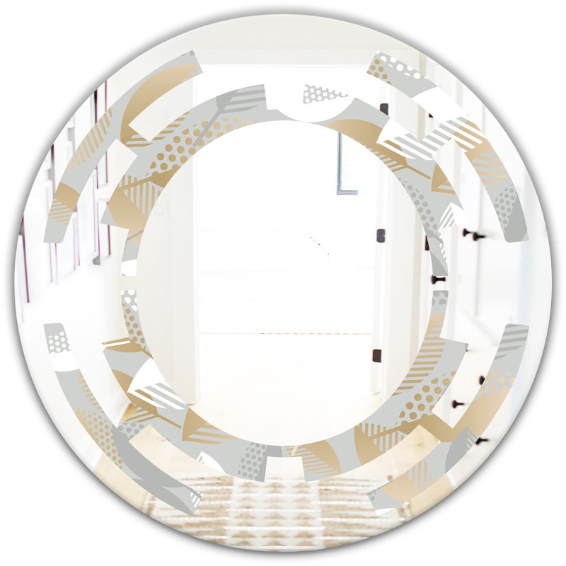 Miroir mural géométrique sans cadre, 23,6 po x 23,6 po