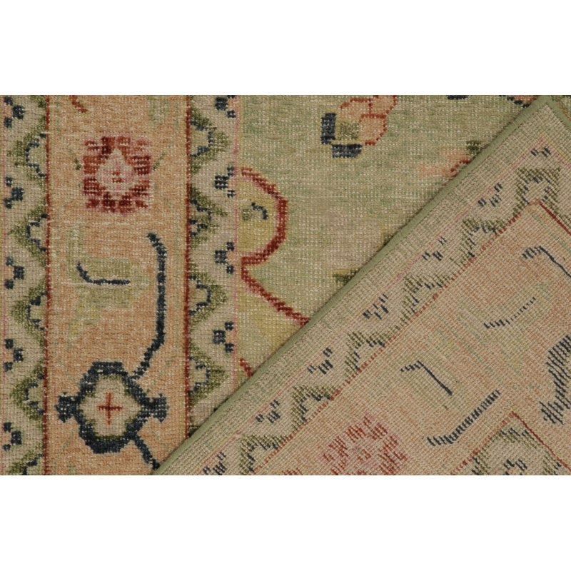 Distressed Homage Hand Knotted Wool Geometric Area Rug, Rectangle 9' x 12'