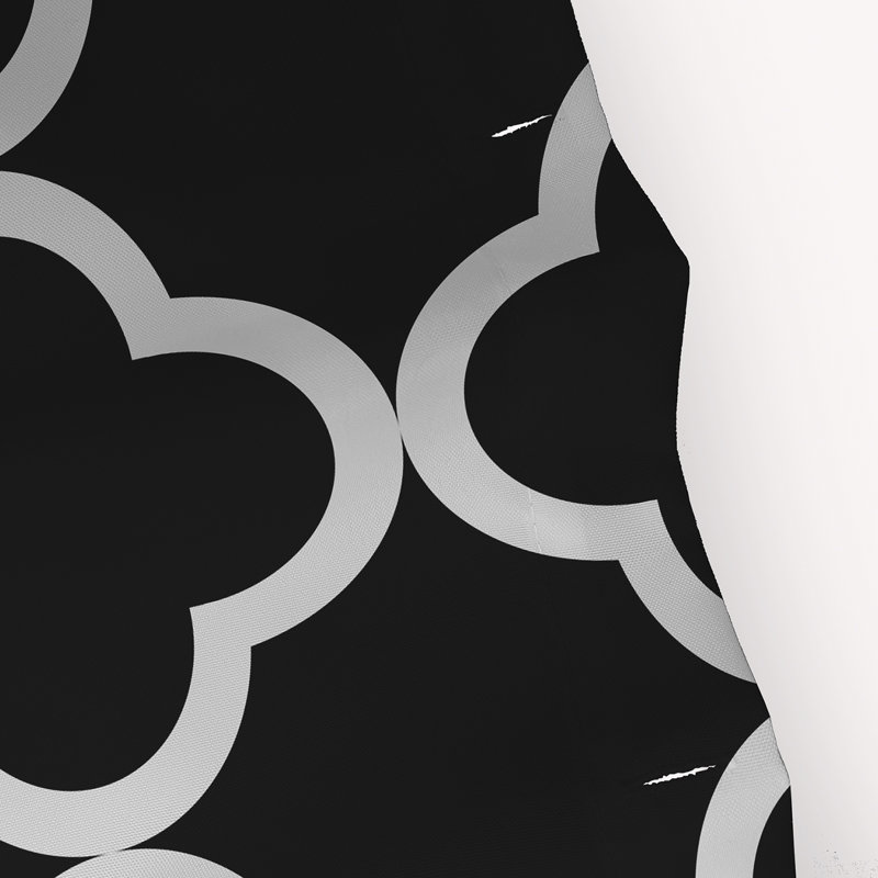 Floral Shower Curtain, Black