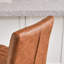 Tabouret de bar en faux cuir avec dossier capitonné vertical-2110033219